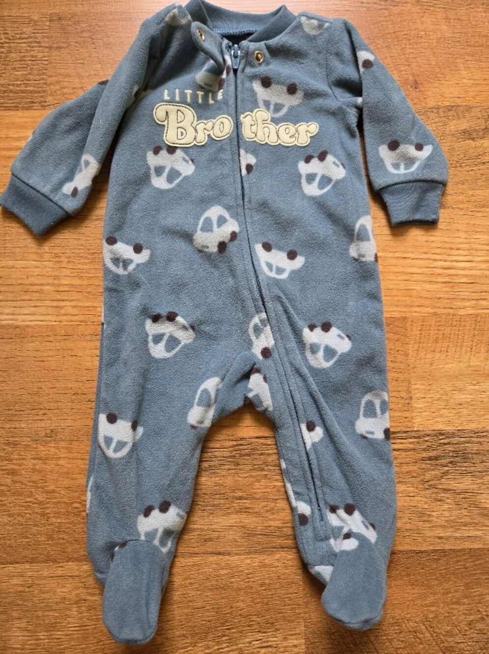 Carters footie print striped
